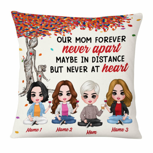 Personalized Mom Daughter Long Distance Pillow