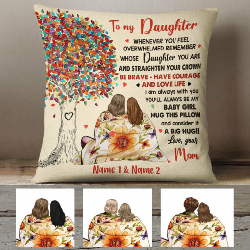 Personalized Mom Daughter Pillow