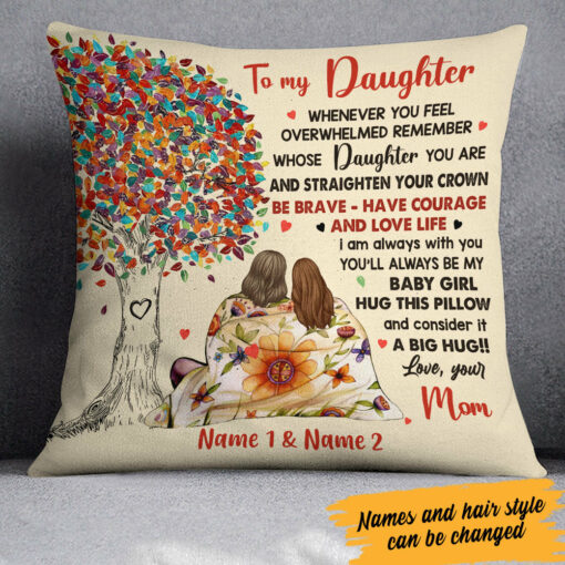 Personalized Mom Daughter Pillow