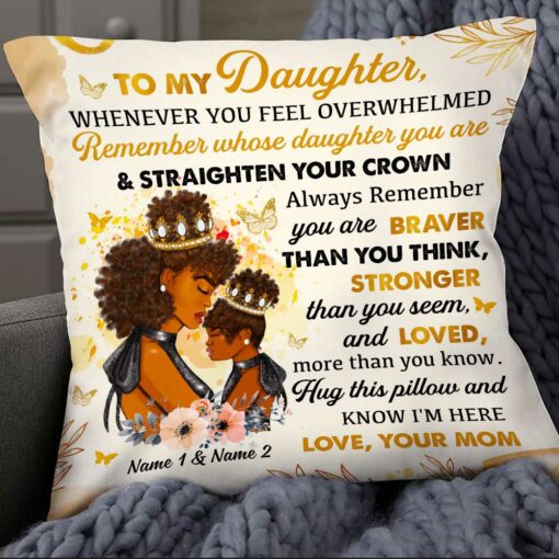 Personalized Mom Grandma BWA Daughter Granddaughter Pillow