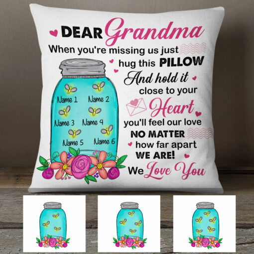 Personalized Mom Grandma Bee Bottle Pillow