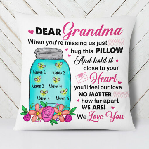 Personalized Mom Grandma Bee Bottle Pillow