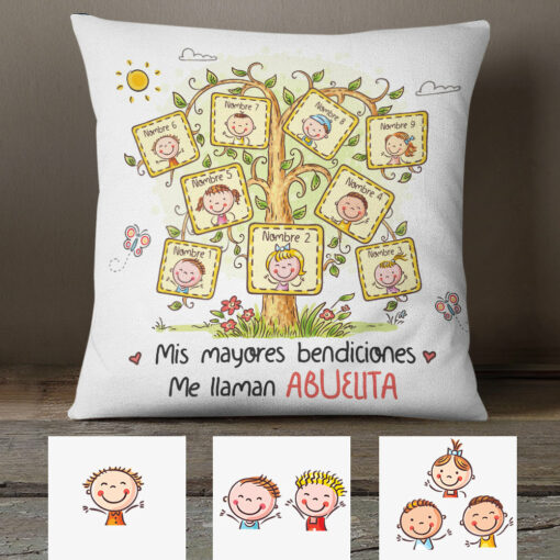 Personalized Mom Grandma Blessed Mam� Abuela Spanish Pillow