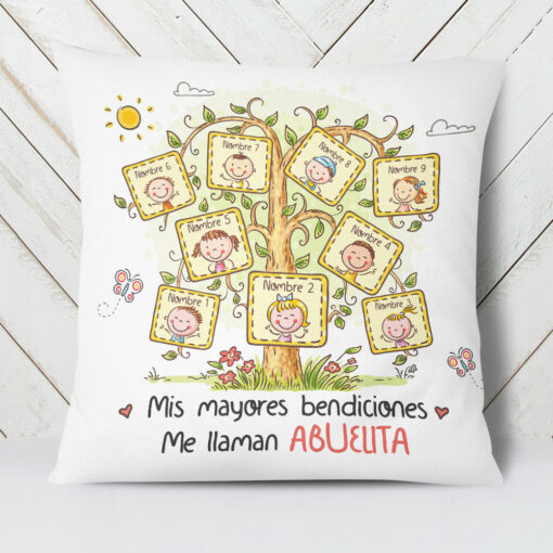 Personalized Mom Grandma Blessed Mam� Abuela Spanish Pillow