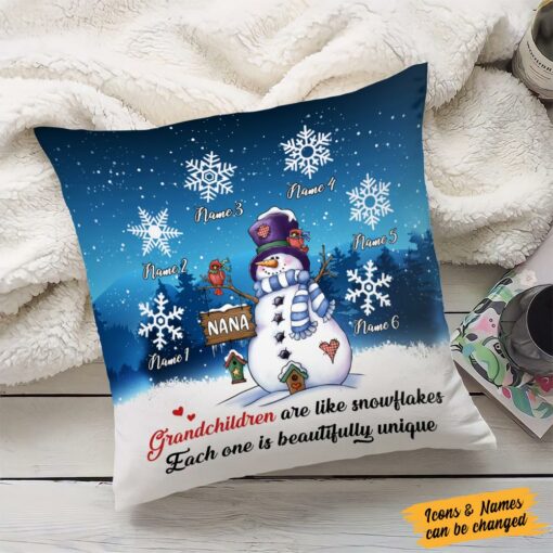 Personalized Mom Grandma Christmas Pillow