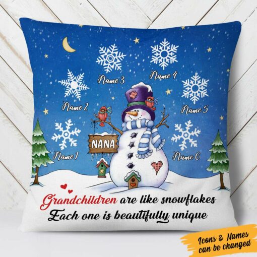 Personalized Mom Grandma Christmas Pillow