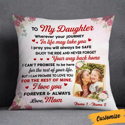 Personalized Mom Grandma Daughter Granddaughter Photo Pillow