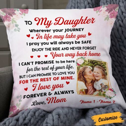 Personalized Mom Grandma Daughter Granddaughter Photo Pillow