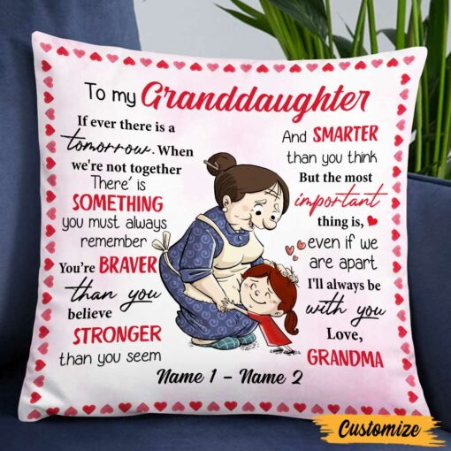 Personalized Mom Grandma Daughter Granddaughter Pillow