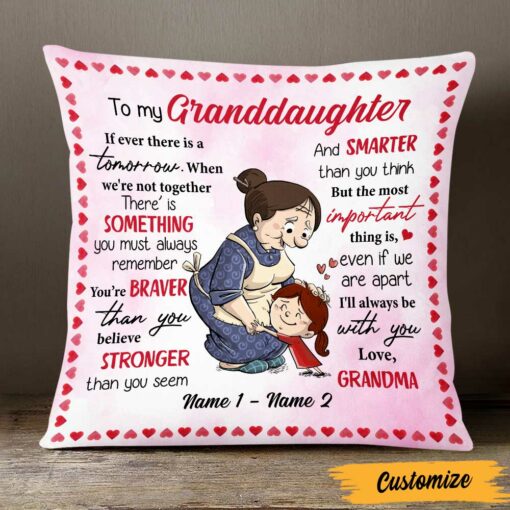 Personalized Mom Grandma Daughter Granddaughter Pillow