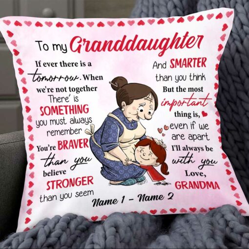 Personalized Mom Grandma Daughter Granddaughter Pillow