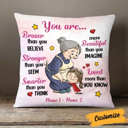 Personalized Mom Grandma Daughter Granddaughter You Are Pillow