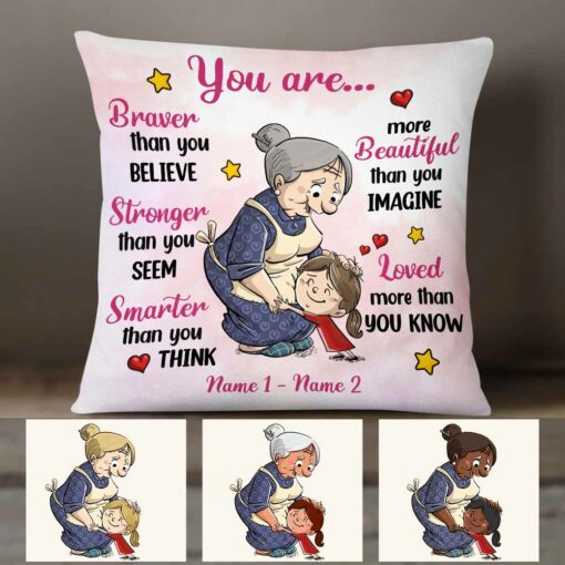 Personalized Mom Grandma Daughter Granddaughter You Are Pillow