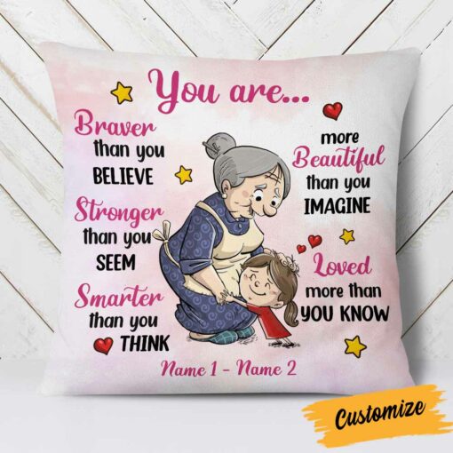 Personalized Mom Grandma Daughter Granddaughter You Are Pillow