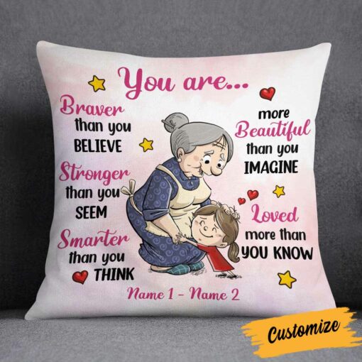 Personalized Mom Grandma Daughter Granddaughter You Are Pillow