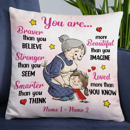 Personalized Mom Grandma Daughter Granddaughter You Are Pillow