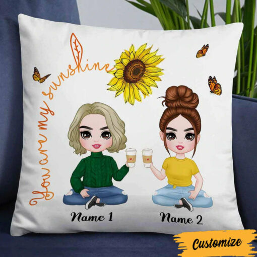 Personalized Mom Grandma Daughter Pillow