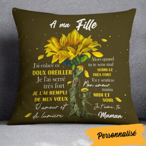 Personalized Mom Grandma French Maman Grand-m�re Tree Pillow