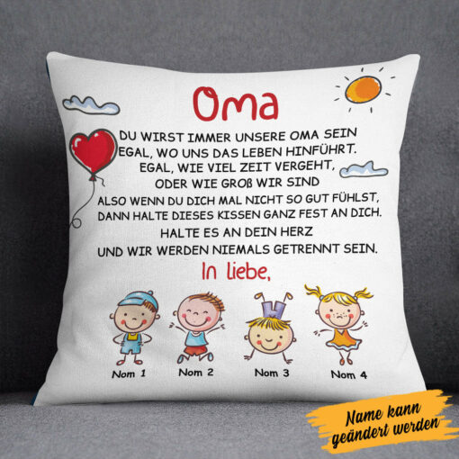 Personalized Mom Grandma German Mama Oma Pillow