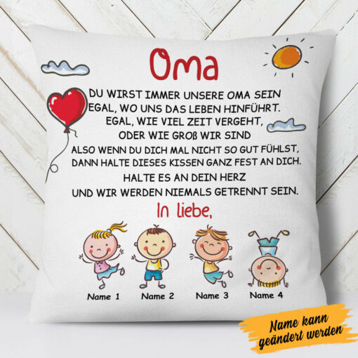 Personalized Mom Grandma German Mama Oma Pillow