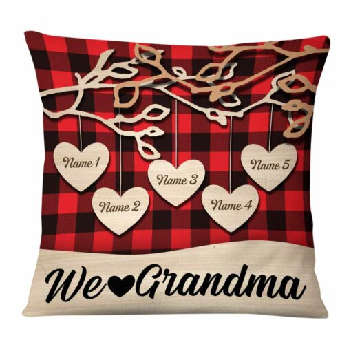 Personalized Mom Grandma Granddaughter Grandson Pillow