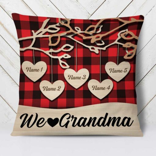 Personalized Mom Grandma Granddaughter Grandson Pillow