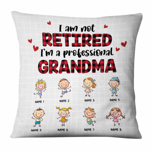 Personalized Mom Grandma Grandpa Grandson Granddaughter Pillow