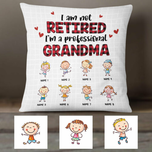 Personalized Mom Grandma Grandpa Grandson Granddaughter Pillow