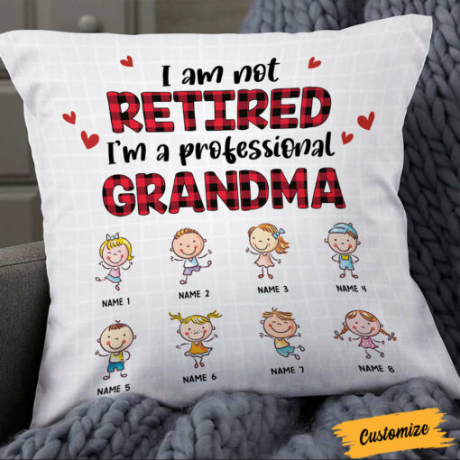 Personalized Mom Grandma Grandpa Grandson Granddaughter Pillow