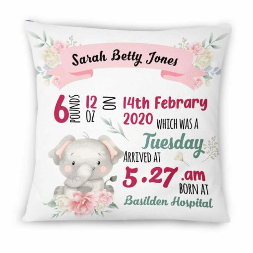 Personalized Mom Grandma Grandson Granddaughter Son Daughter Birth Annoucement Pillow