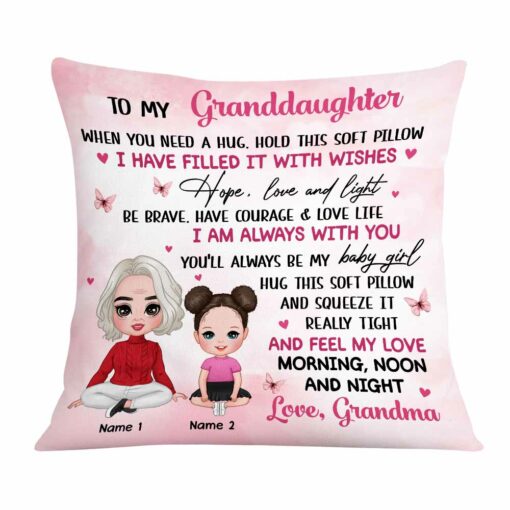 Personalized Mom Grandma Hug This Pillow