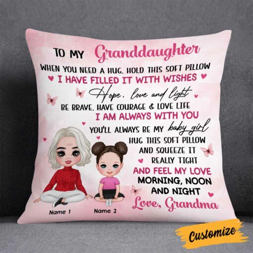 Personalized Mom Grandma Hug This Pillow