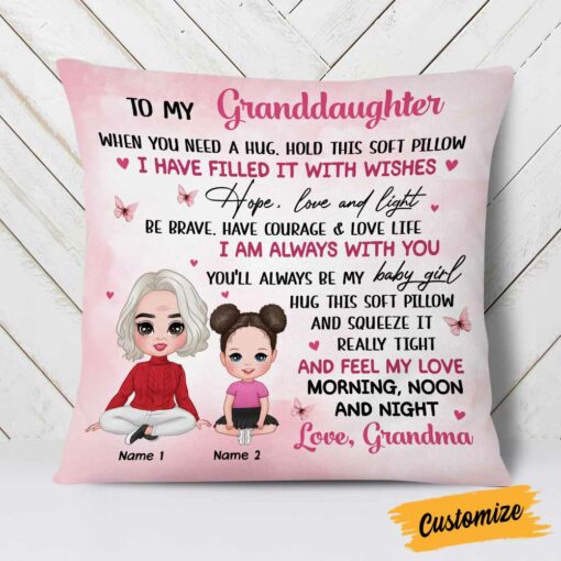 Personalized Mom Grandma Hug This Pillow