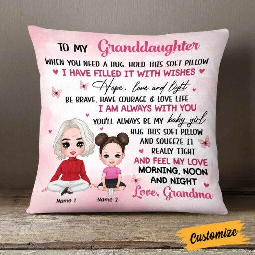 Personalized Mom Grandma Hug This Pillow