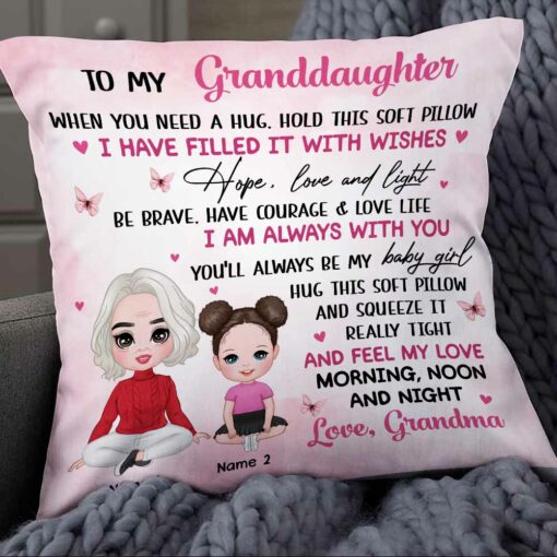 Personalized Mom Grandma Hug This Pillow