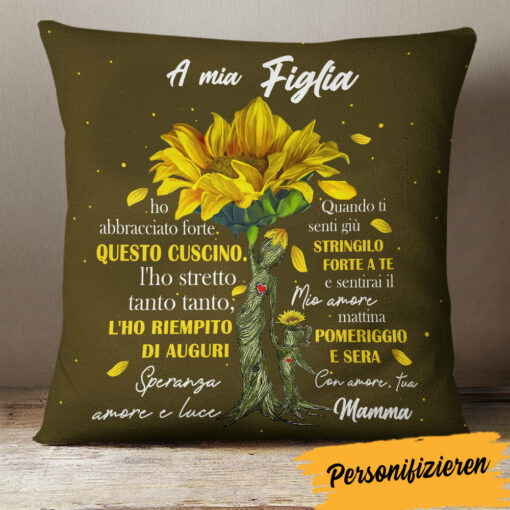 Personalized Mom Grandma Italian Mamma Nonna Tree Pillow