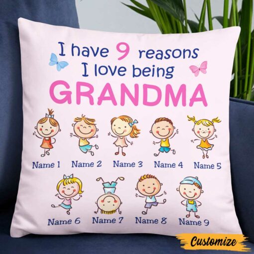 Personalized Mom Grandma Kids Pillow