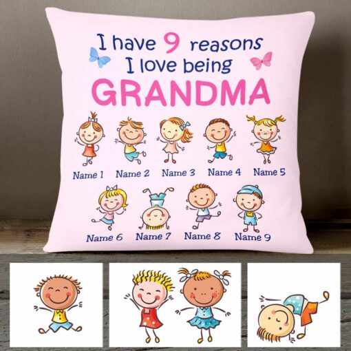 Personalized Mom Grandma Kids Pillow