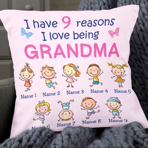 Personalized Mom Grandma Kids Pillow