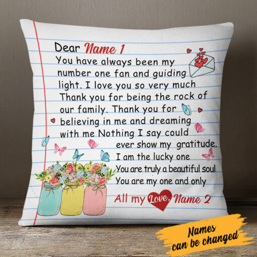 Personalized Mom Grandma Letter Pillow