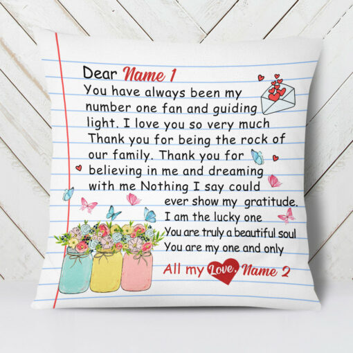 Personalized Mom Grandma Letter Pillow