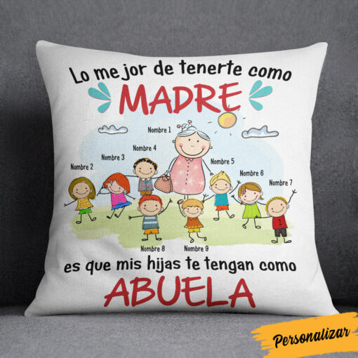 Personalized Mom Grandma Madre Abuela Spanish Pillow