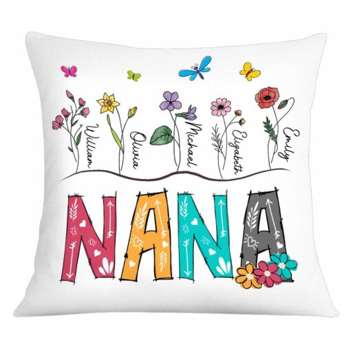 Personalized Mom Grandma Pillow