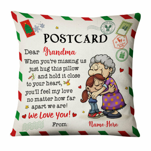 Personalized Mom Grandma Son Daughter Granddaughter Grandson Pillow