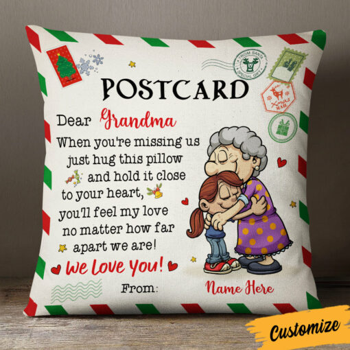 Personalized Mom Grandma Son Daughter Granddaughter Grandson Pillow