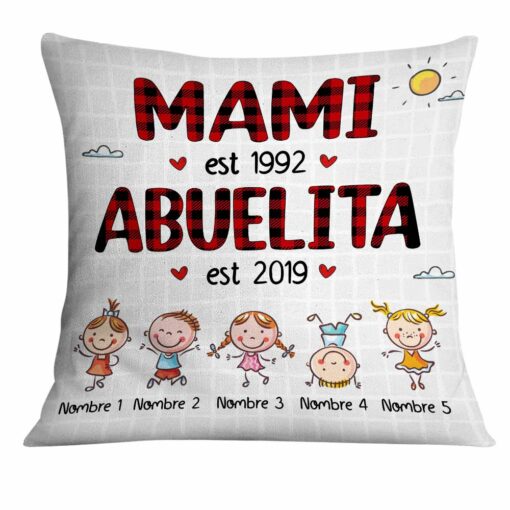 Personalized Mom Grandma Spanish Madre Abuela Pillow