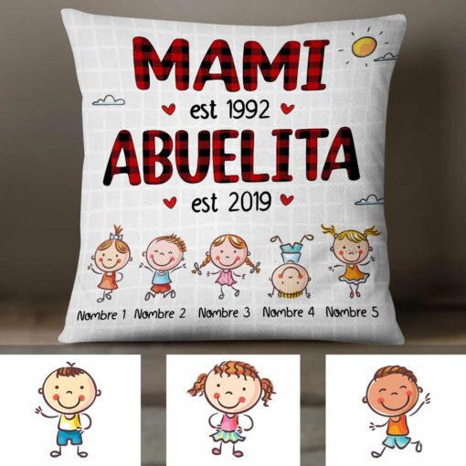 Personalized Mom Grandma Spanish Madre Abuela Pillow