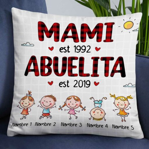 Personalized Mom Grandma Spanish Madre Abuela Pillow