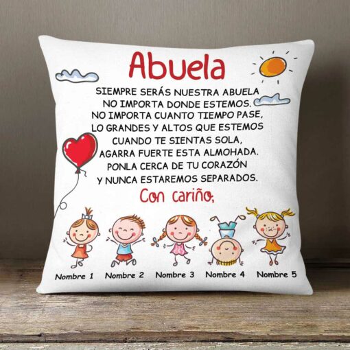 Personalized Mom Grandma Spanish Mam� Abuela Canvas Pillow