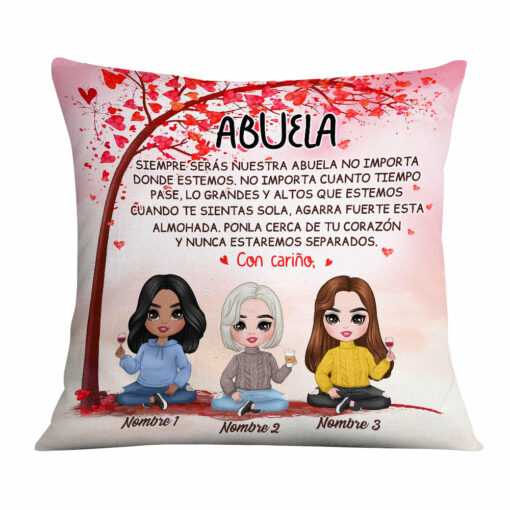 Personalized Mom Grandma Spanish Pillow